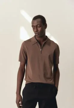 Sandro Pablo Zip - Poloshirt - Taupe