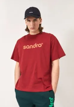 Sandro Tee - T-Shirt Print - Rouge Foncé