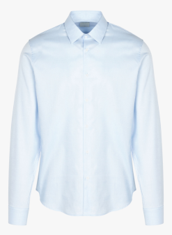 Sandro OXFORD - Slim-fit Blouse Van Oxfordkatoen Met Klassieke Kraag | Blauw