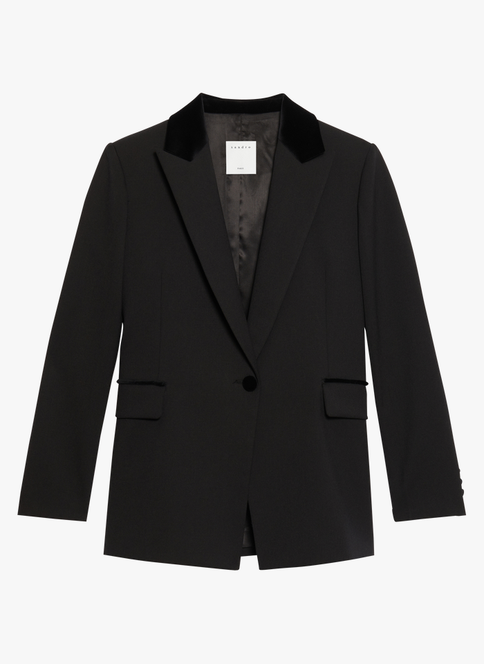 Sandro HELLA - Jasje Met Reverskraag | Zwart - Afbeelding 2