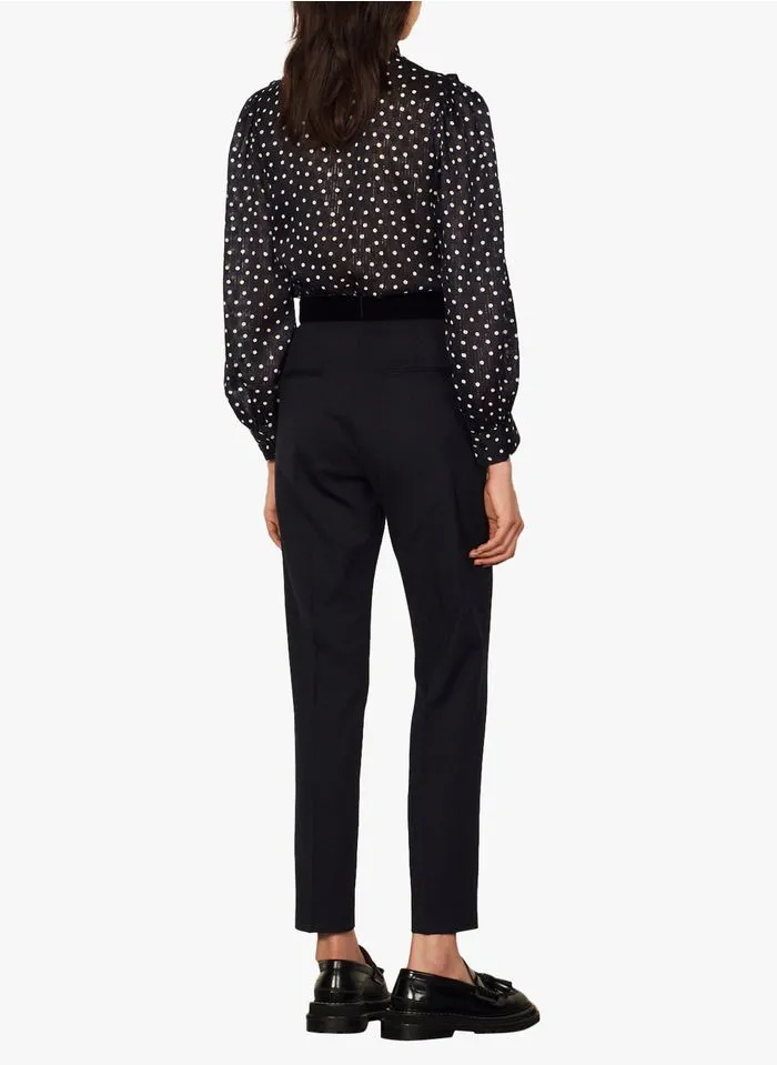 Sandro NOAM - Rechte Broek - Wolblend | Blauw - Afbeelding 4