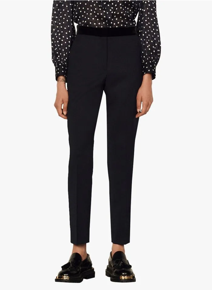 Sandro NOAM - Rechte Broek - Wolblend | Blauw