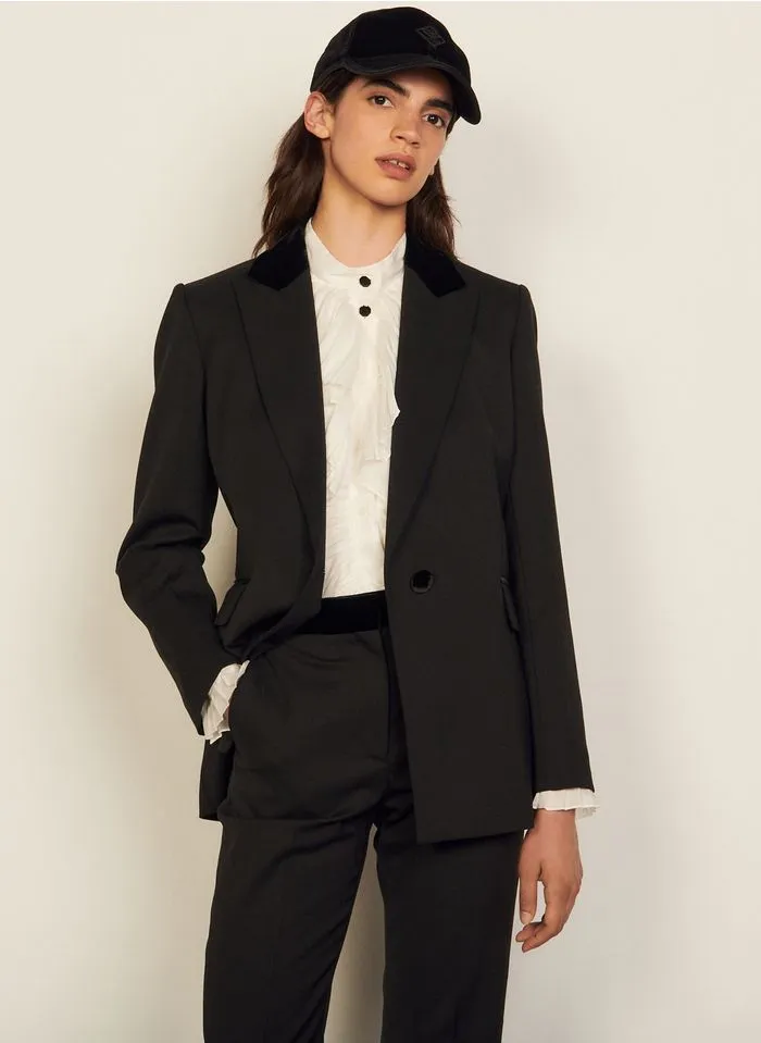 Sandro HELLA - Jasje Met Reverskraag | Zwart - Afbeelding 3