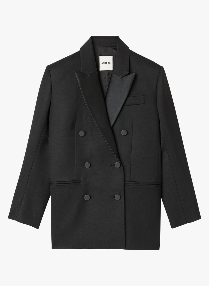 Sandro MONTANA - Oversized Smokingjasje | Zwart - Afbeelding 2