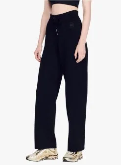 Sandro GLASGOW - Joggingbroek Van Katoenmix | Zwart