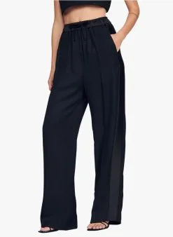 Sandro GALLO - Wijde Broek Met Elastische Taille | Zwart