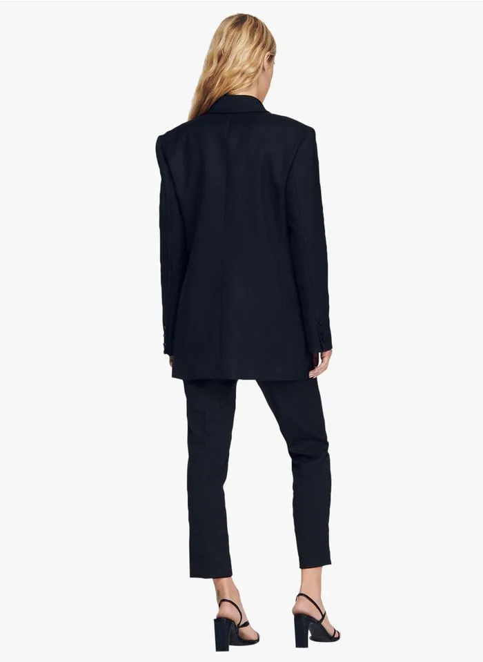 Sandro MONTANA - Oversized Smokingjasje | Zwart - Afbeelding 3