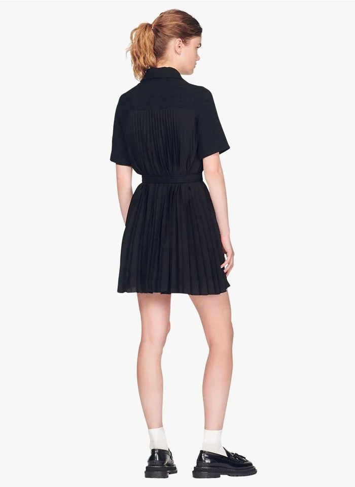 Sandro NOUR - Tweedjurk Met Klassieke Kraag | Zwart - Afbeelding 5