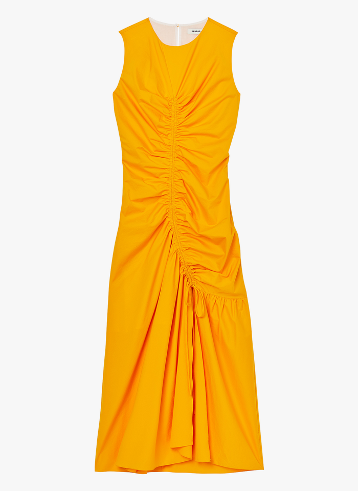 Sandro ROSIE - Halflange Jurk Met Plooien | Oranje - Afbeelding 2