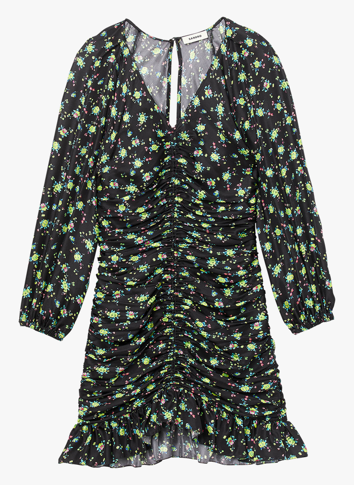 Sandro NOVALEE - Korte, Strakke Jurk Met Print | Zwart - Afbeelding 2