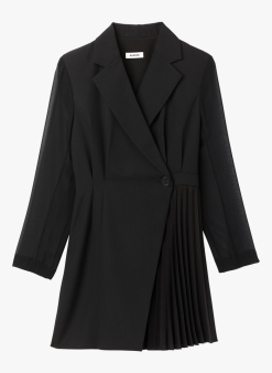 Sandro LILELA - Korte Jurk Met Reverskraag | Zwart