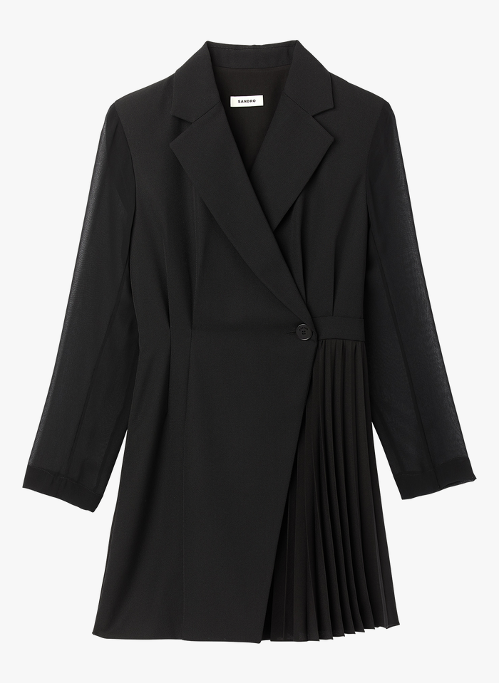 Sandro LILELA - Korte Jurk Met Reverskraag | Zwart