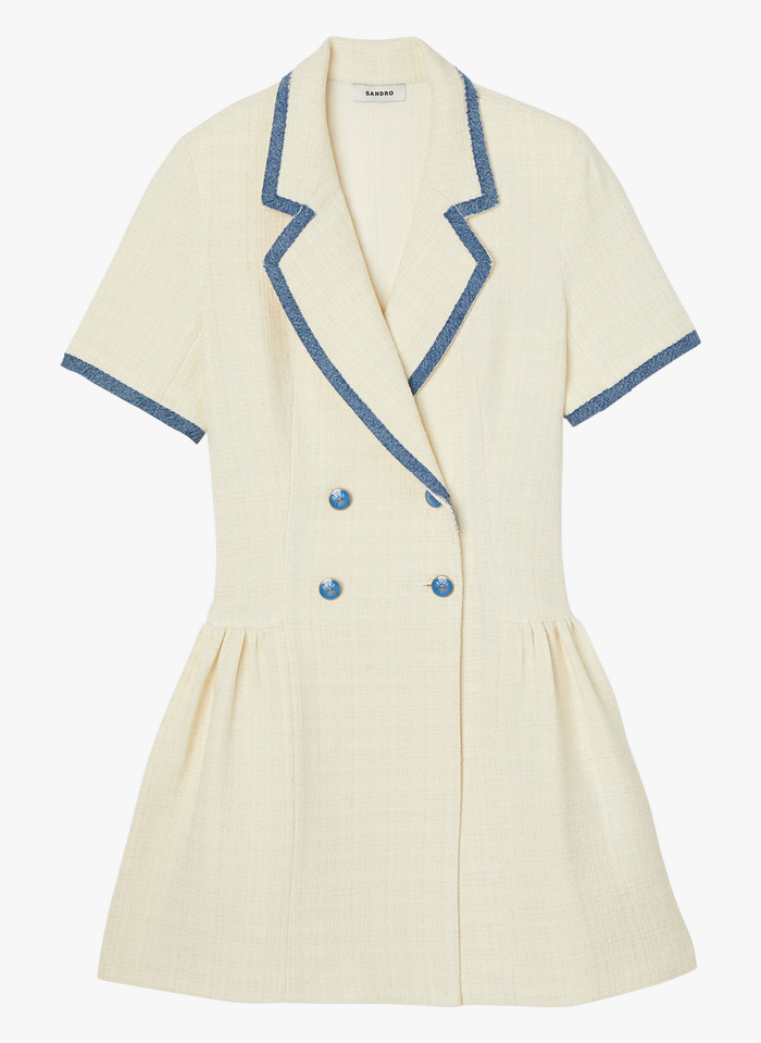 Sandro SEVILLE - Korte Jurk Katoenblend | Wit - Afbeelding 2
