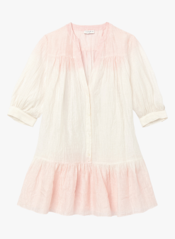 Sandro YARELY - Korte Jurk Van Gemengd Linnen | Veelkleurig