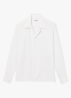 Sandro REQUIN - Soepelvallende Blouse Met Spread Collar | Wit