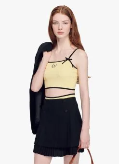 Sandro ZEPHIR - Korte Top Van Tricot | Geel