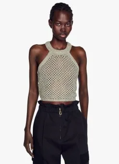 Sandro BIJOU - Top Met Ronde Hals En Ajourmotiefje | Veelkleurig