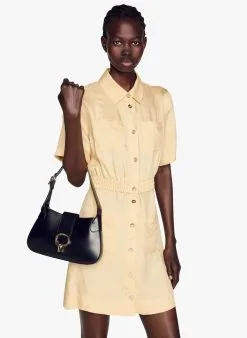 Sandro MEURICE - Korte Jurk Van Gemengde Viscose | Beige