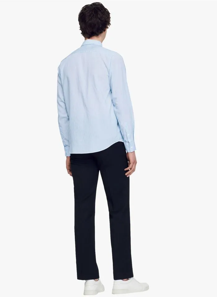Sandro BUSINESS STRIPES - Regular-fit, Gestreept Overhemd | Blauw - Afbeelding 5