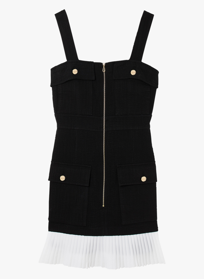 Sandro SHANGRILA - Korte, Katoenen Jurk Met Volants | Zwart - Afbeelding 2