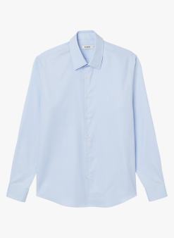 Sandro OXFORD - Katoenen Blouse Met Klassieke Kraag | Blauw