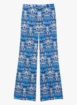 Sandro PERIDOT - Soepelvallende Broek Met Print | Blauw