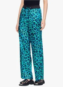 Sandro LEONARD - Wijde Broek Met Luipaardprint | Blauw