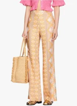 Sandro MYSORE - Wijde Broek Met Print | Beige