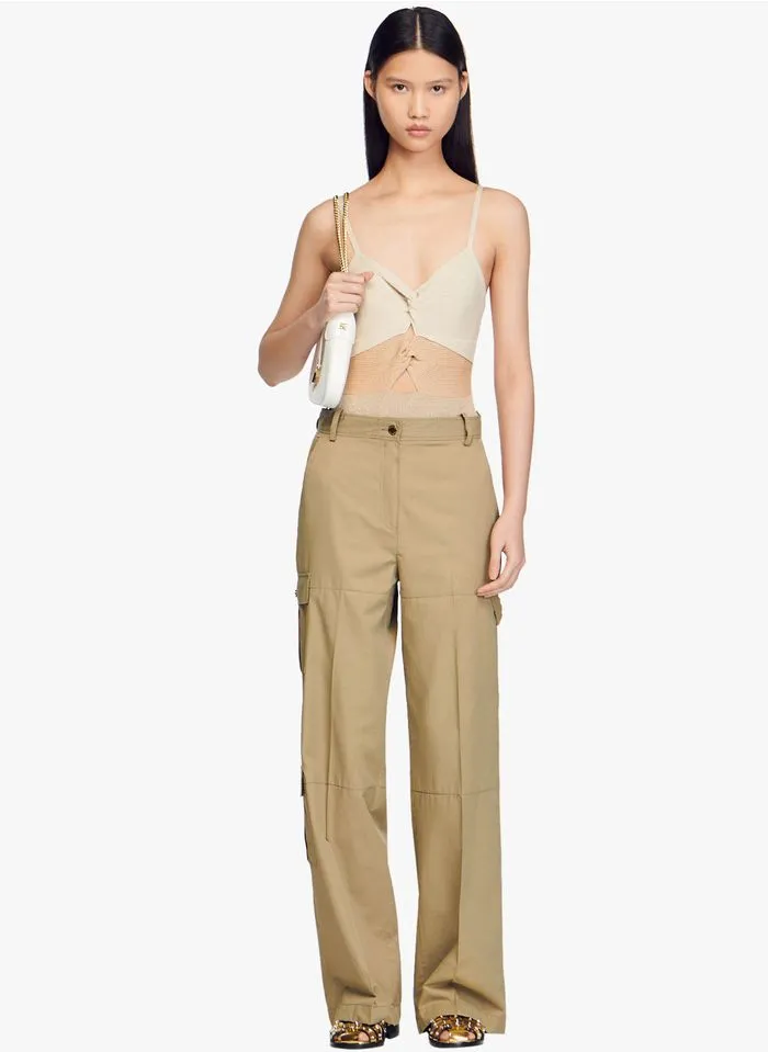 Sandro PRODIGE - Body Met Schouderbandjes | Beige - Afbeelding 3