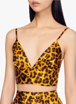 Sandro CANNES LEOPARD - Behatop Met Luipaardmotief | Veelkleurig