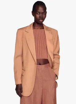 Sandro HARPER - Jasje Met Reverskraag | Bruin