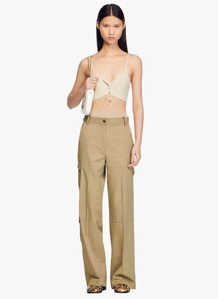 Sandro PRODIGE - Body Met Schouderbandjes | Beige - Afbeelding 5