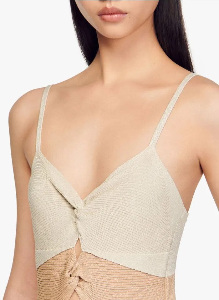Sandro PRODIGE - Body Met Schouderbandjes | Beige - Afbeelding 2