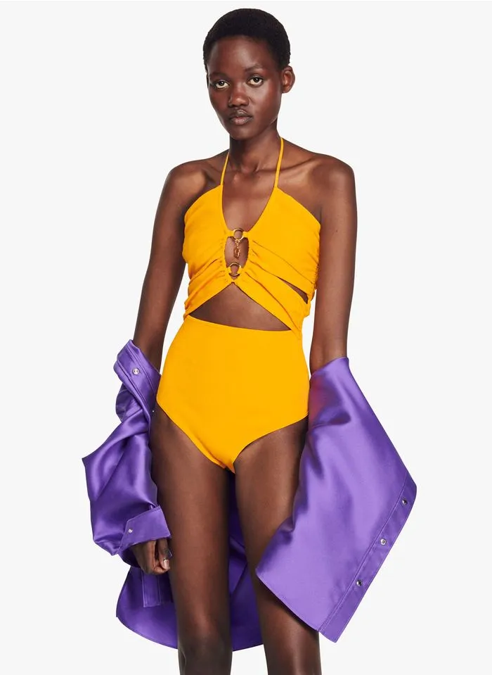 Sandro ASSIYA - Body Van Tricot Met Blote Rug | Oranje