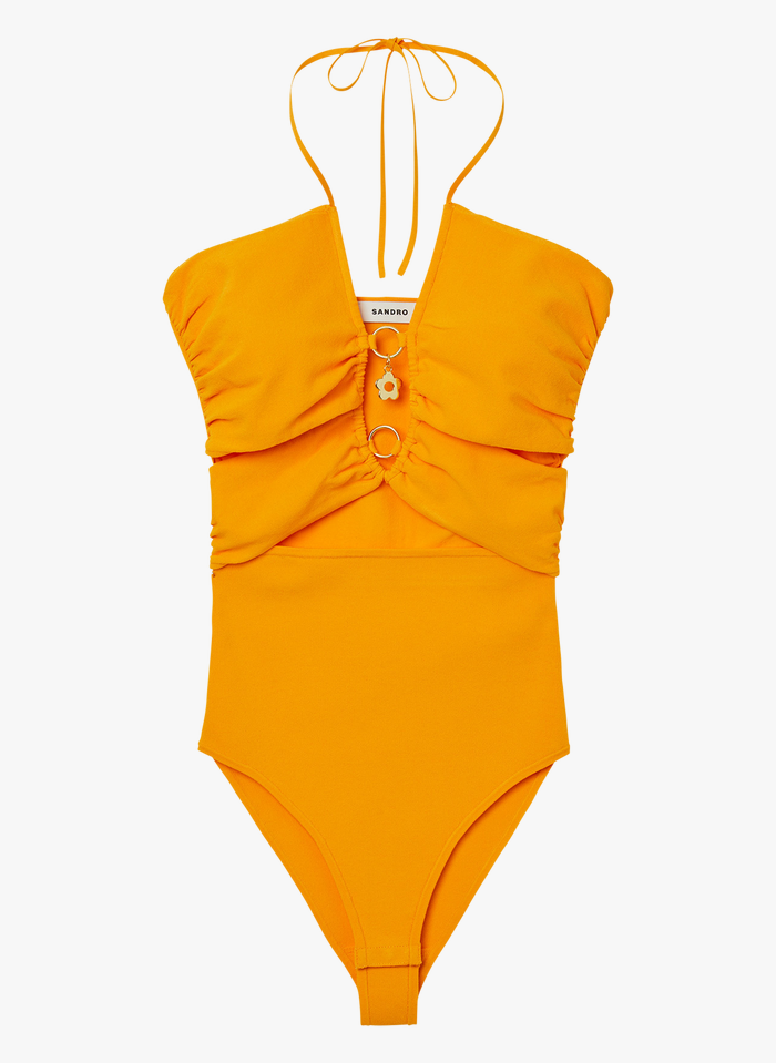 Sandro ASSIYA - Body Van Tricot Met Blote Rug | Oranje - Afbeelding 2