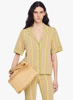 Sandro GRANIER - Top Van Tricot Met Knopen | Veelkleurig