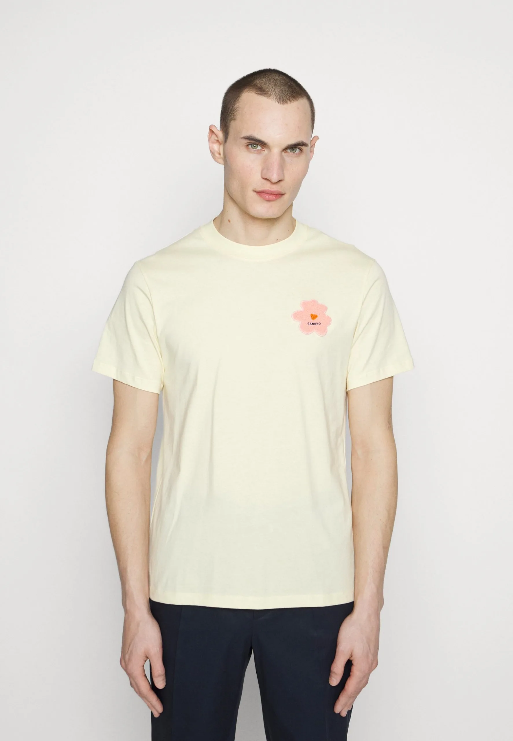 Sandro Flower Tee - T-Shirt Print - Creme - Afbeelding 3